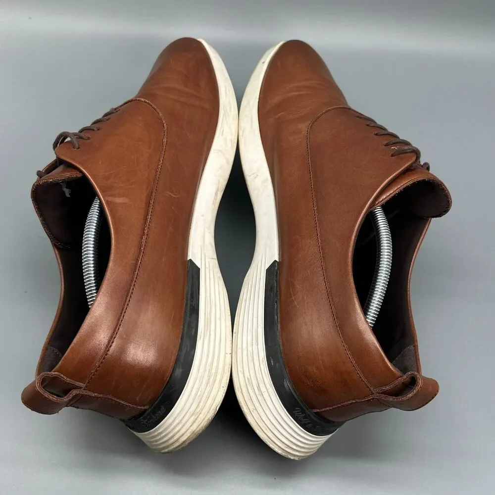 Wolf & Shepherd Crossover Derby Hybrid Mens 14 Brown Dress Shoes Lace-Up Low Top